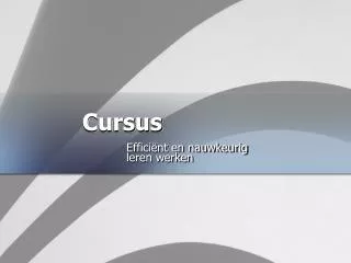 cursus