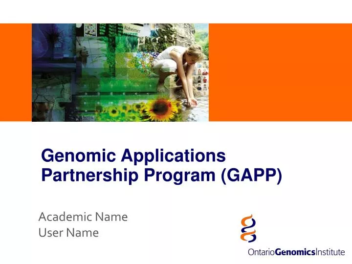 genomic applications partnership program gapp