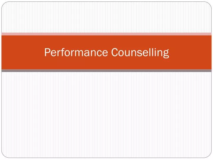 performance counselling