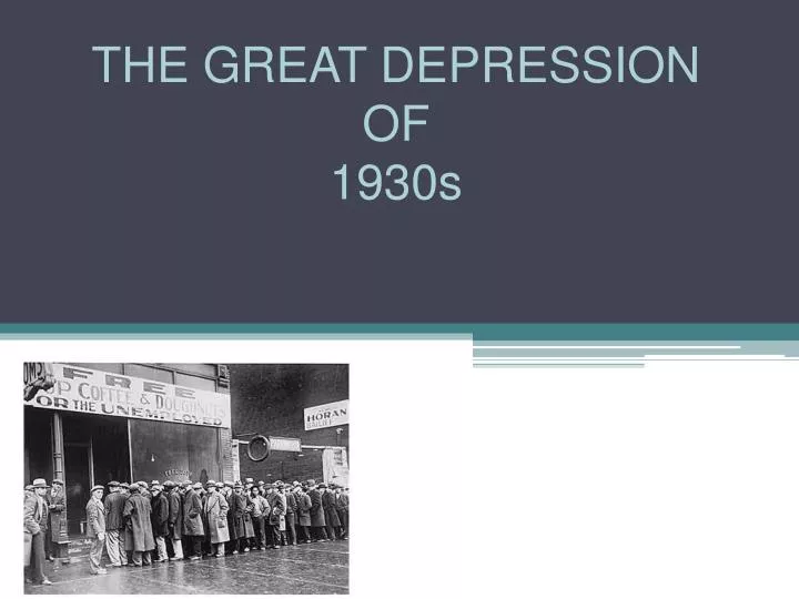 the great depression of 1930s