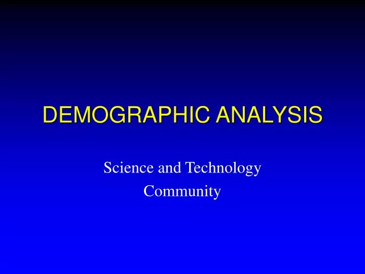 demographic analysis