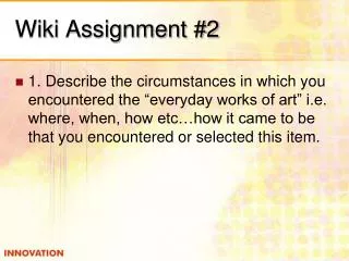 Wiki Assignment #2