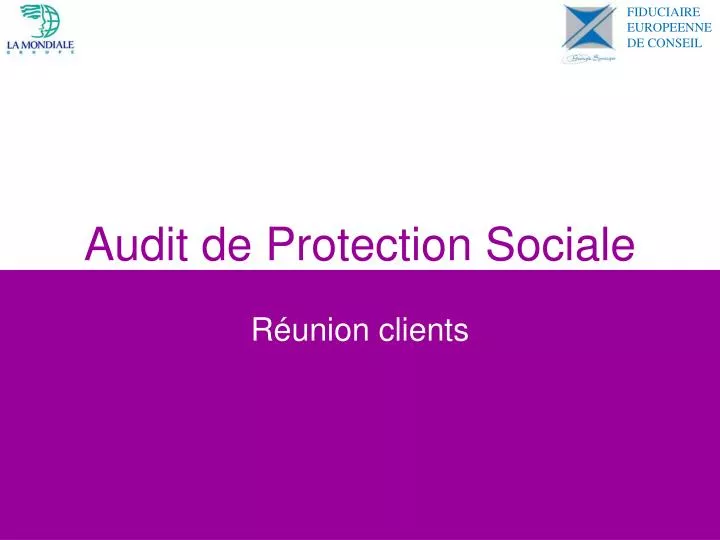 audit de protection sociale