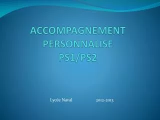 accompagnement personnalise ps1 ps2