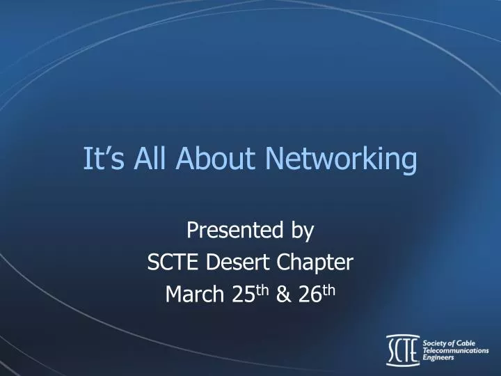 it s all about networking