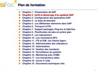 plan de formation
