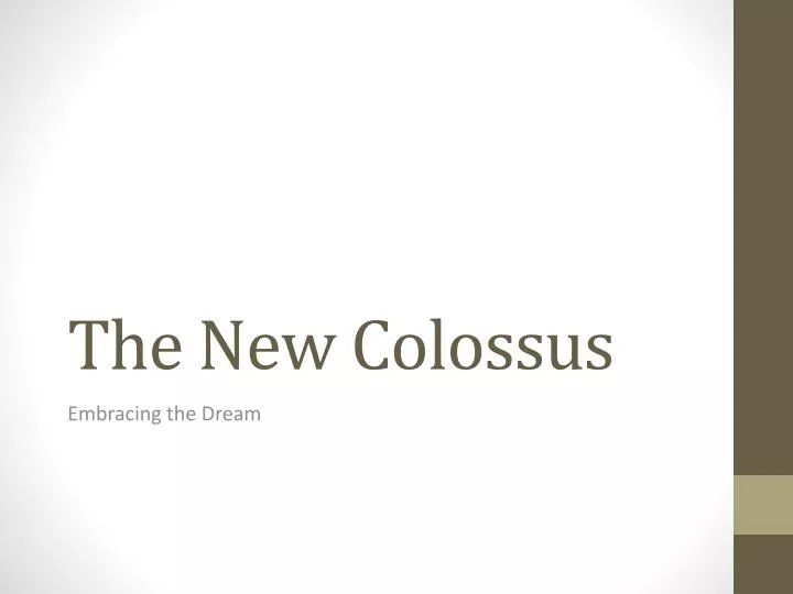 the new colossus
