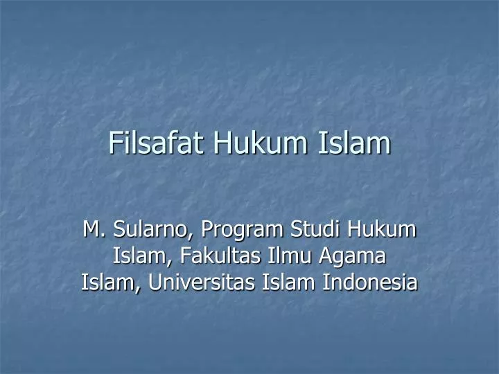 filsafat hukum islam