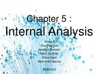 Chapter 5 : Internal Analysis