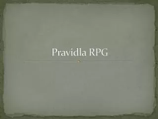 pravidla rpg