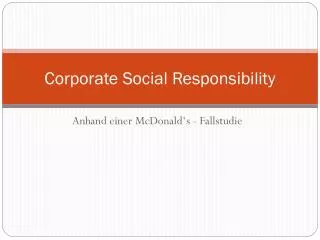corporate social responsibility