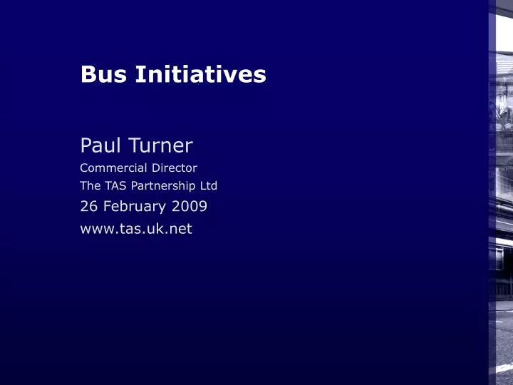 bus initiatives