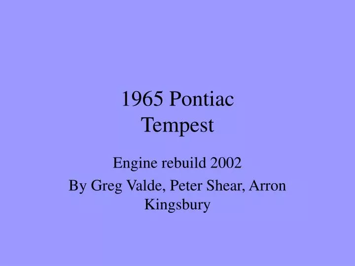 1965 pontiac tempest
