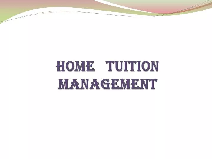 home tuition management