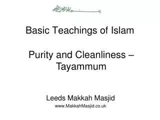 Basic Teachings of Islam