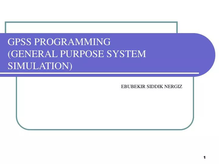 gpss programming general purpose system simulation