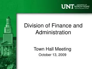 Division of Finance and Administration