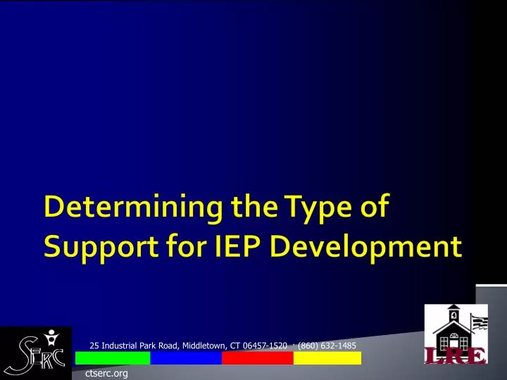 determining the type of support for iep development