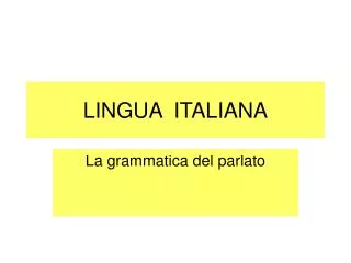 lingua italiana