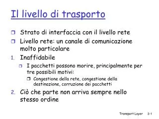 il livello di trasporto