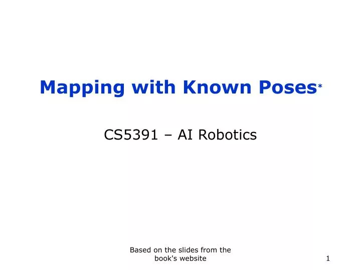 mapping with known poses