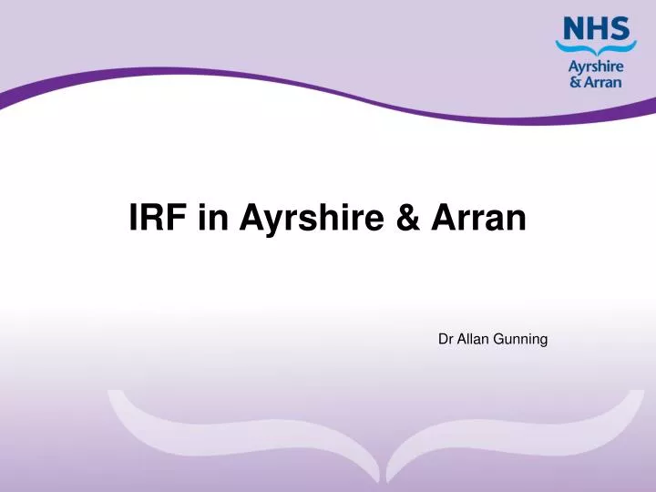 irf in ayrshire arran
