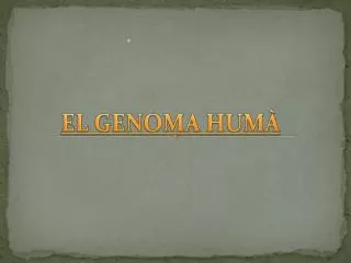 el genoma hum