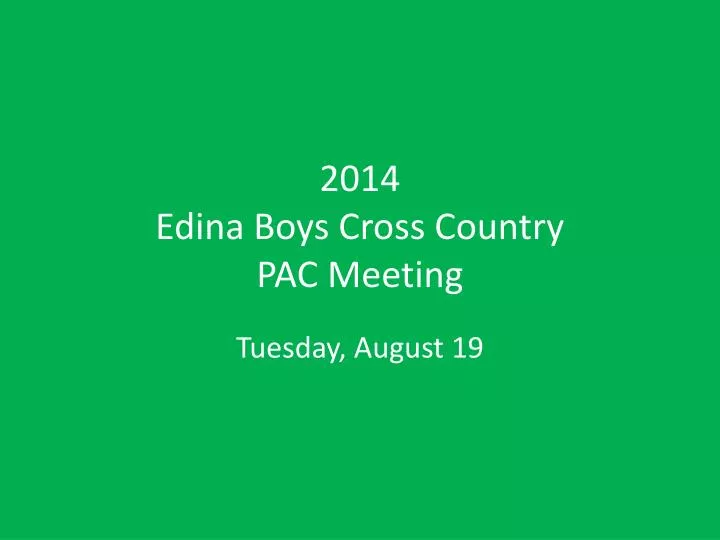 2014 edina boys cross country pac meeting