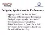 Designing Applications for Performance