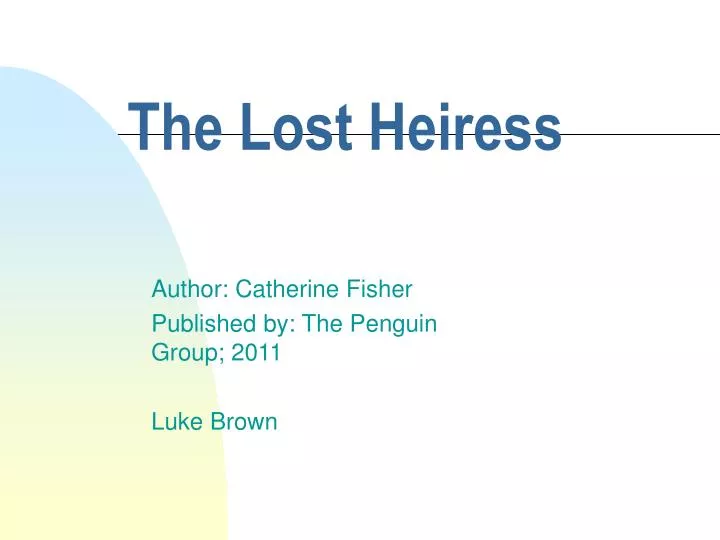 the lost heiress