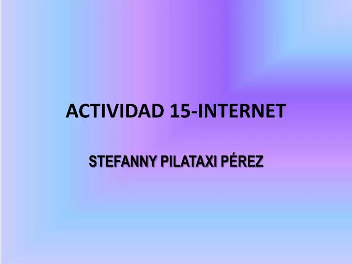 actividad 15 internet