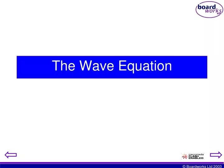 the wave equation