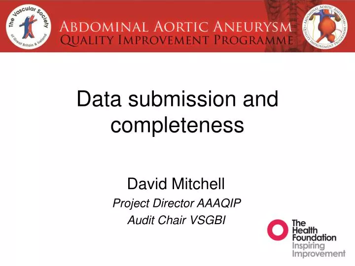 data submission and completeness
