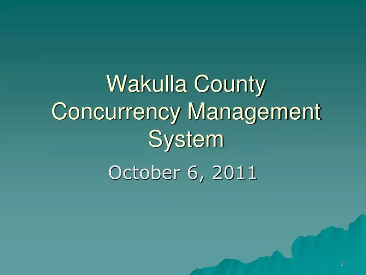 wakulla county concurrency management system