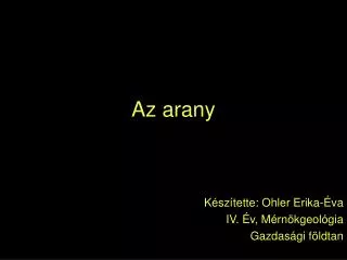 az arany