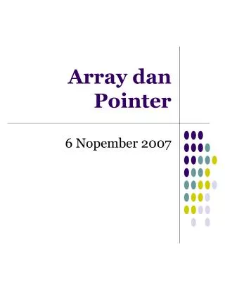 array dan pointer
