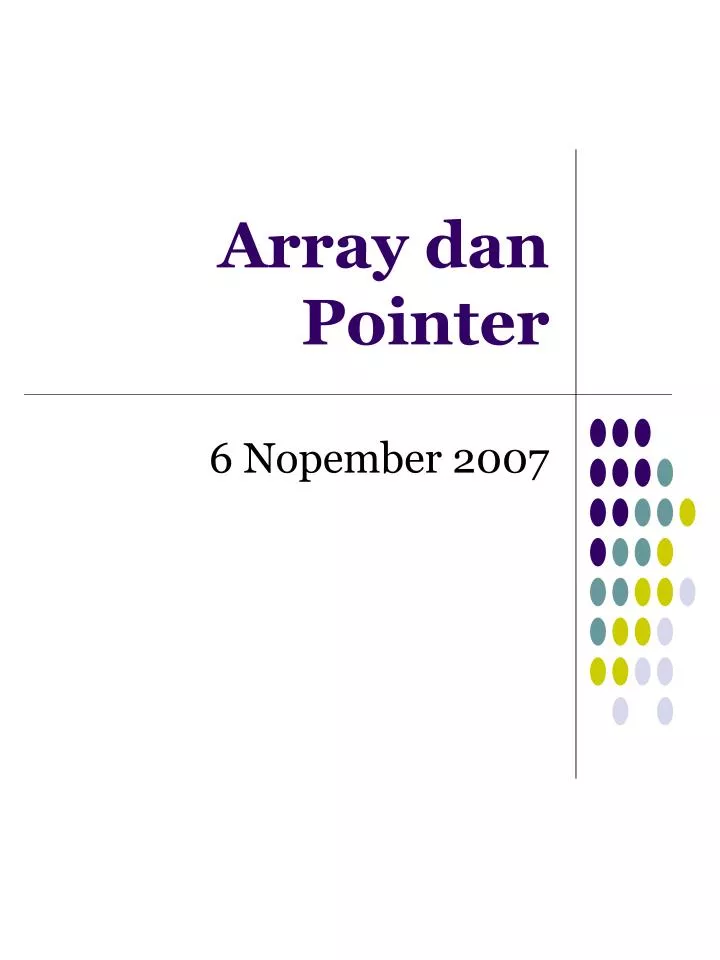 array dan pointer