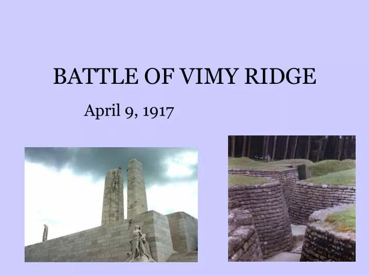 battle of vimy ridge