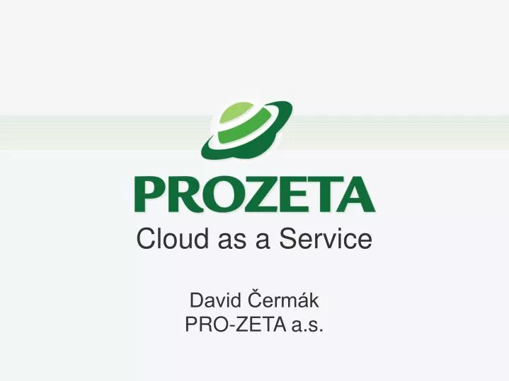 cloud as a service david erm k pro zeta a s