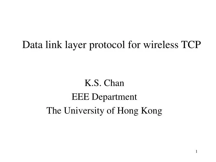 data link layer protocol for wireless tcp
