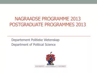 nagraadse programme 2013 postgraduate programmes 2013