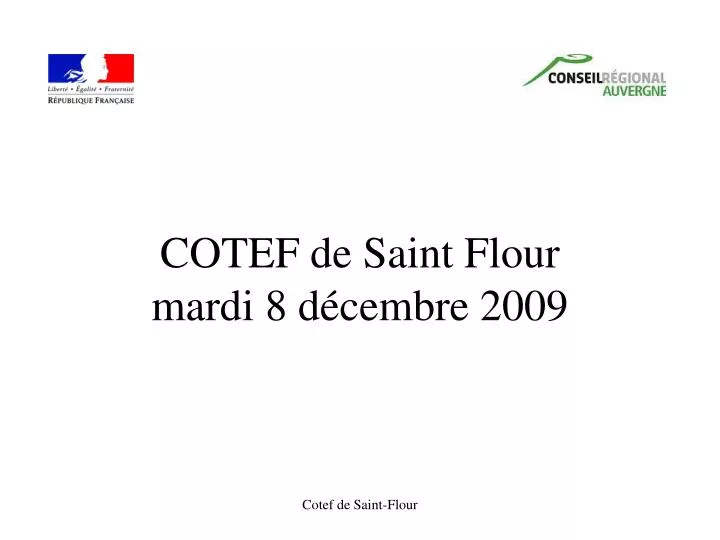 cotef de saint flour mardi 8 d cembre 2009