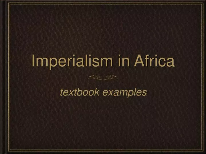 imperialism in africa