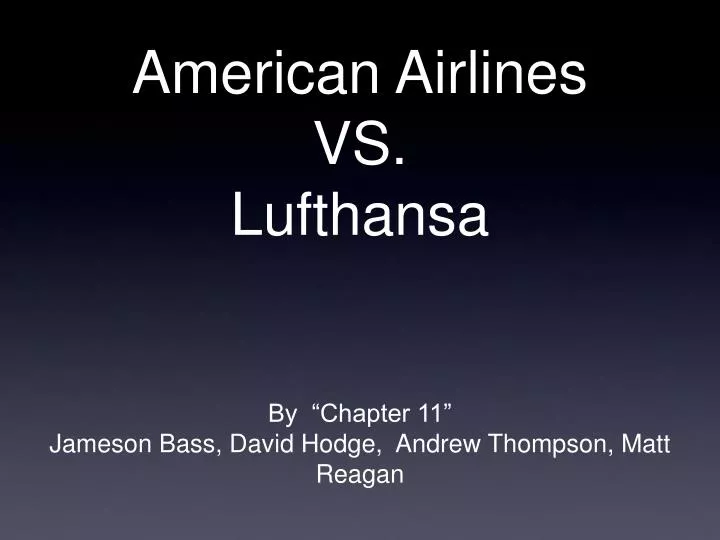 american airlines vs lufthansa