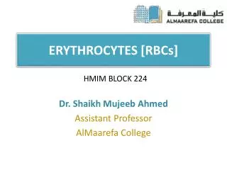 ERYTHROCYTES [RBCs]