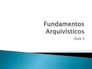 fundamentos arquiv sticos