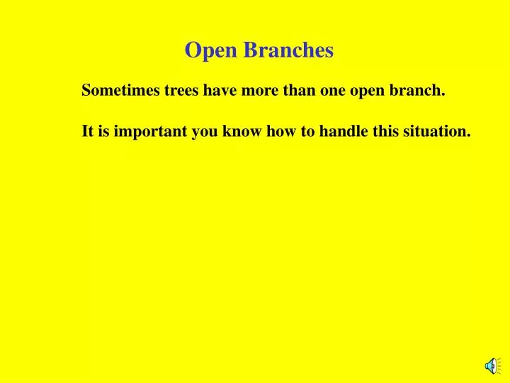 open branches