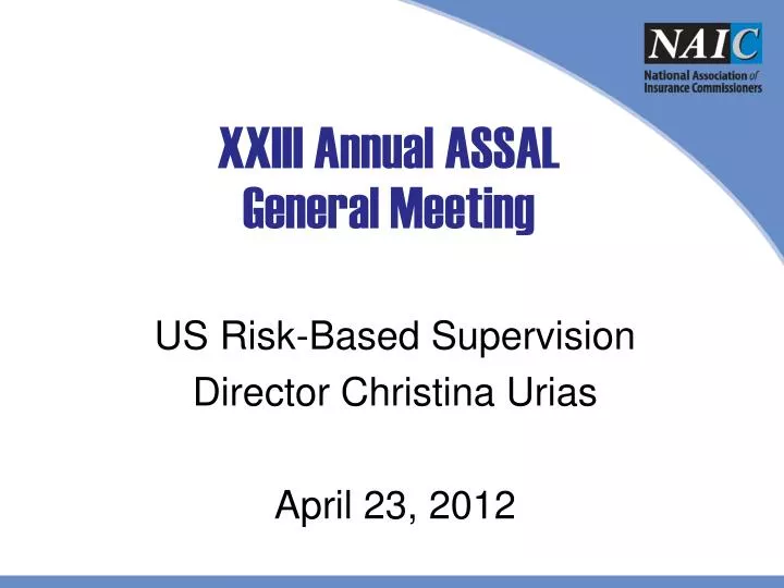 xxiii annual assal general meeting