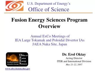 Annual ExCo Meetings of IEA Large Tokamak and Poloidal Divertor IAs JAEA Naka Site, Japan
