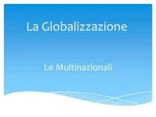 la globalizzazione
